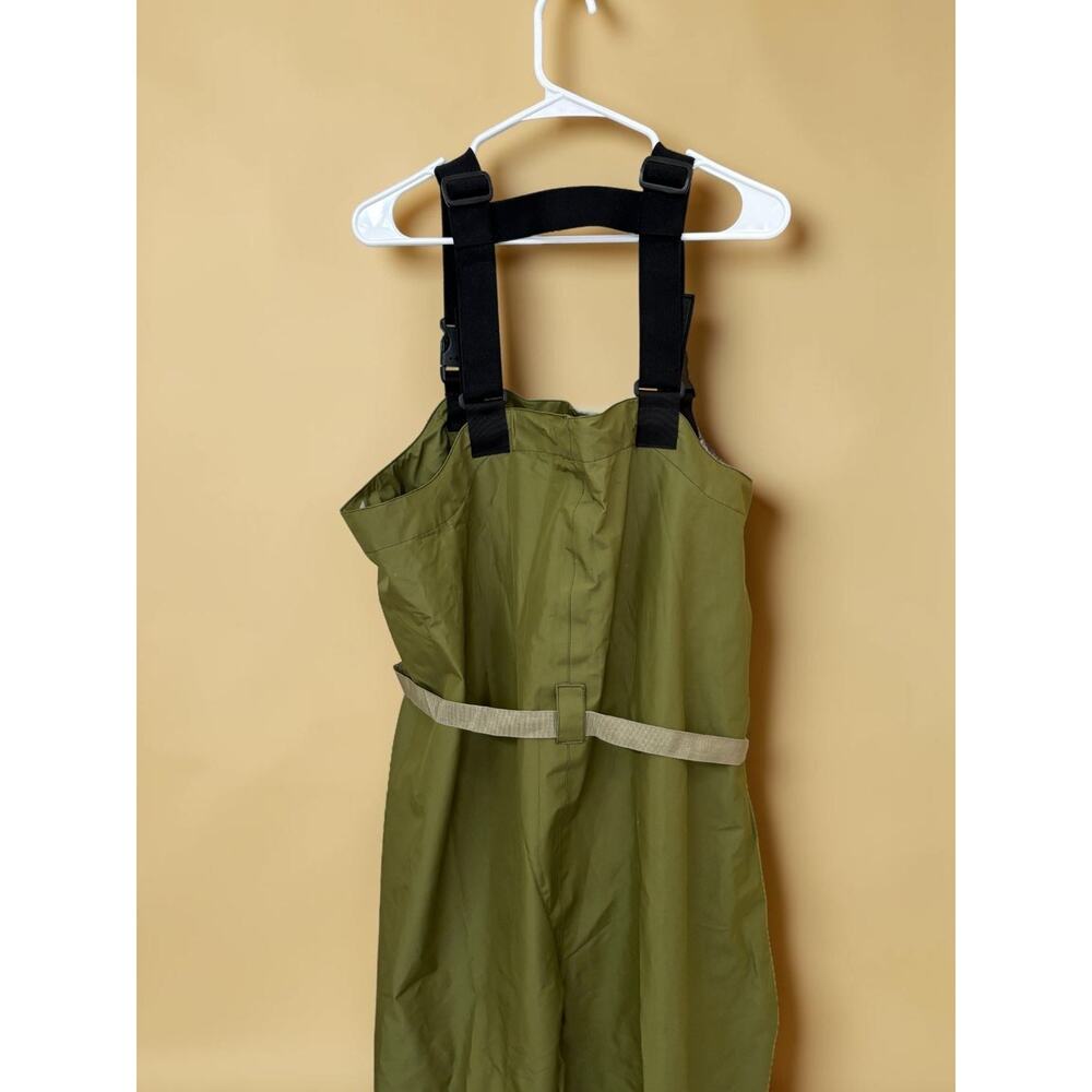 White River Fly Shop Chest Waders Stocking Foot Olive Green Black Fishing Size M - Picture 6 of 16
